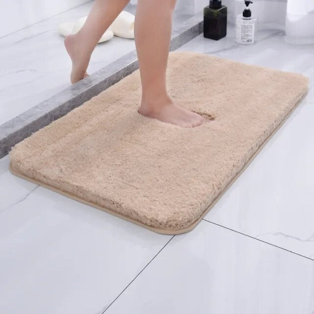 Velonaliving - Microfiber Plush Bathroom Rug